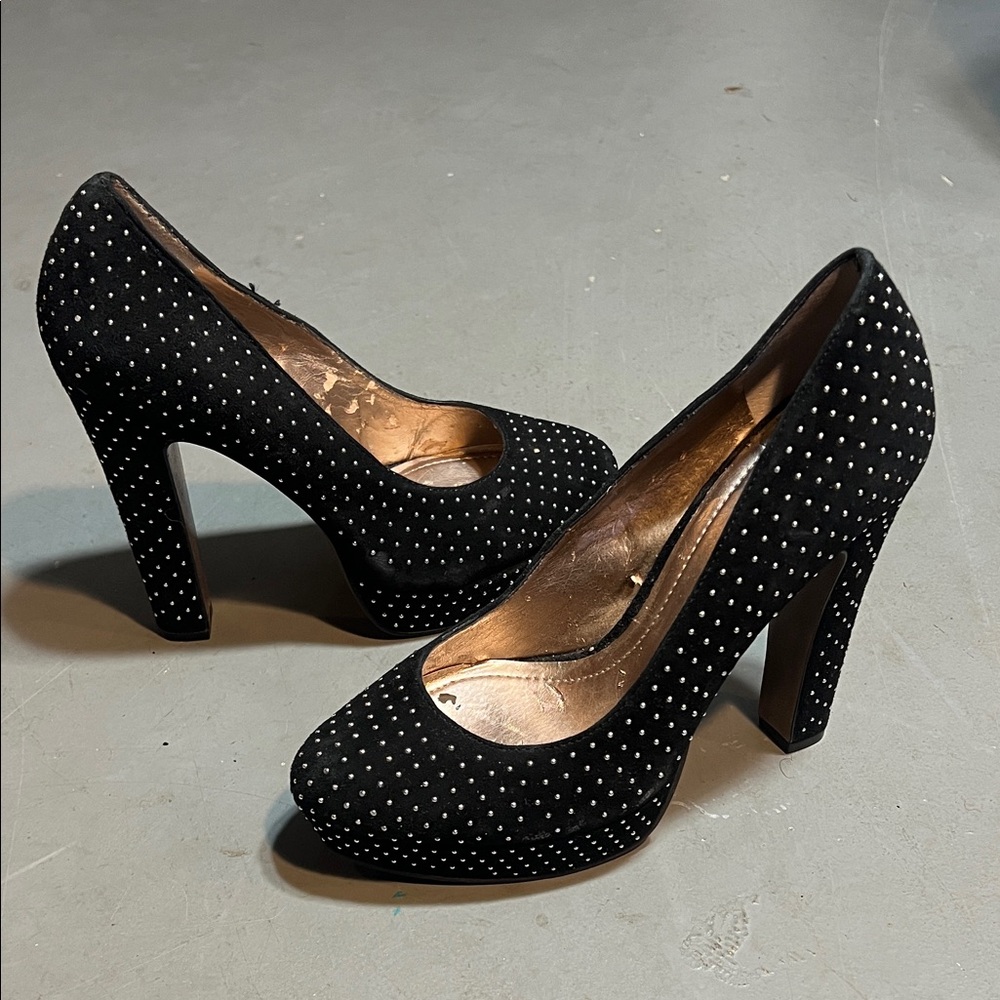 BCBGeneration Black Studded Heels - Picture 2 of 5